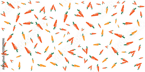 carrot icon seamless pattern with transparency for background.