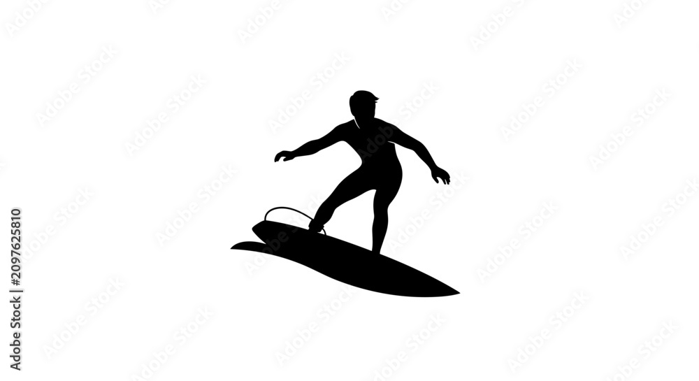Fototapeta premium Man surfing on a board.
