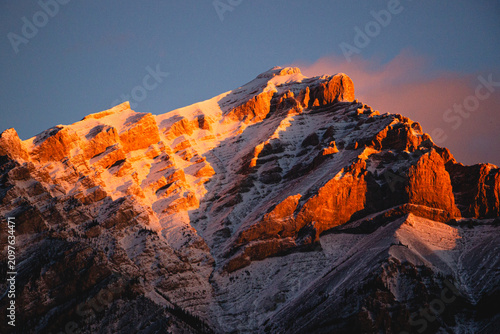 sunset in the mountains