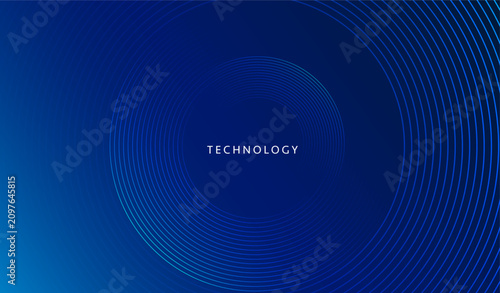 Abstract blue and purple technology background with dynamic curved neon lines, futuristic digital network wave, data communication and internet connection vector illustration banner.
