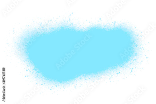 Soft blue spray paint cloud with smooth faded edges. Decorative vector layered background for branding, web design, presentations and creative layouts.