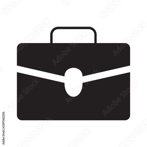 Business briefcase icon. Professional work bag symbol for corporate identity and web design.