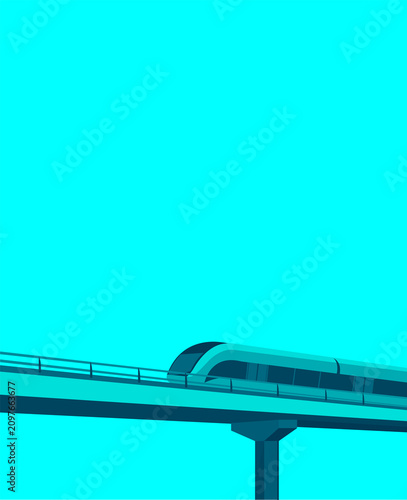 Metro Illustration vector / dubai city metro vector