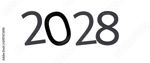 2028 bold numbers on a whit...