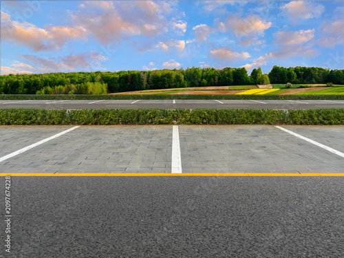 road in the park landscape nature outdoor highway