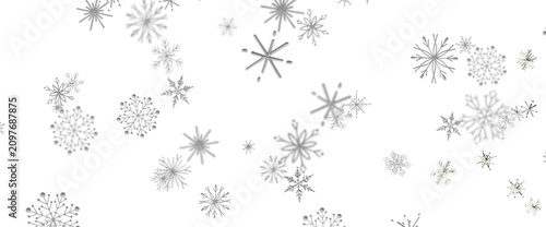 Abstract snowflakes fall so...