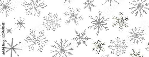 Abstract geometric snowflak...