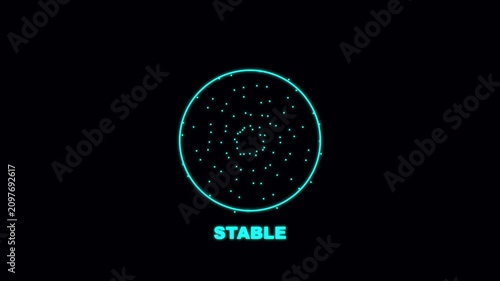 Sci-Fi Digital Interface Displaying Stable Status Transitioning to Red Alert Containment Failed Notification Loop