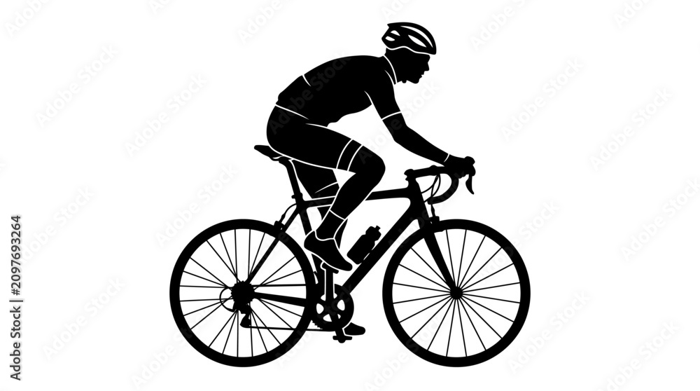 Obraz premium Cycling, bicycle, bike rider, sports, fitness icon, athletic, cycling silhouette isolated on Transparent Background