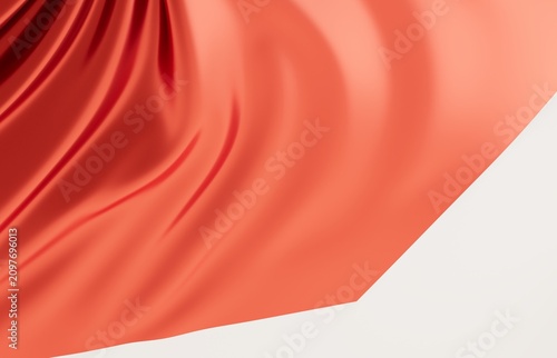 Close-up of vibrant red fab...