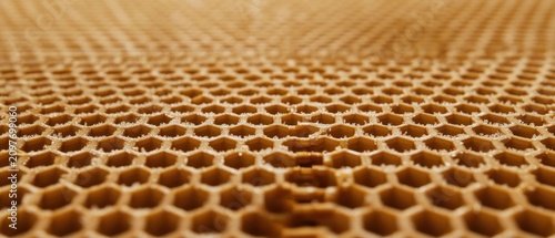 Golden honeycomb texture abstract geometric hexagon pattern background