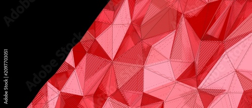 Intricate abstract red geom...