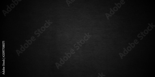 Black parchment paper blackboard chalkboard texture. black concrete wall texture vintage grunge charcoal rough, distress backdrop background. Distressed dark black old wall paper grunge background.