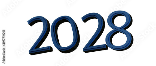 3D rendered text, the year ...