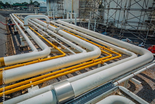 Pipe line oil and gas valves at gas plant pressure safety valve