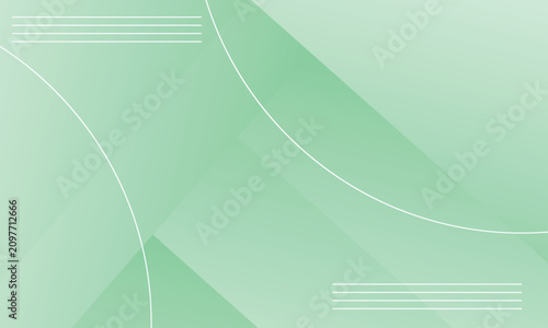 Abstract Green Geometric Gradient Background with White Curved Lines eps 10 
