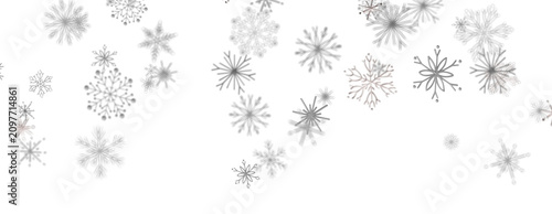 Graceful snowflakes descend...