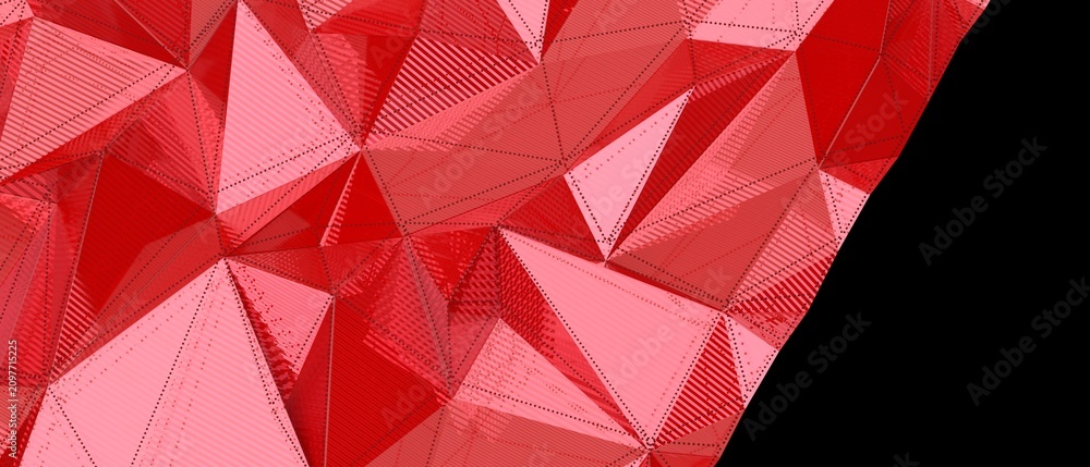 Naklejka premium Abstract geometric shapes with varying red tones and textures