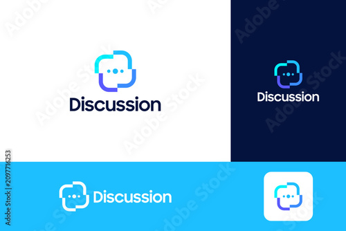modern chat logo design template