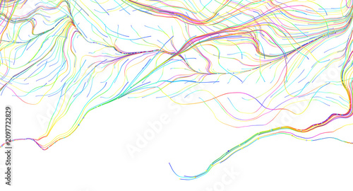 Vibrant flowing lines in a ...