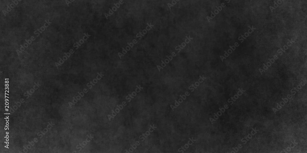 Fototapeta premium Black parchment paper blackboard chalkboard texture. black concrete wall texture vintage grunge charcoal rough, distress backdrop background. Distressed dark black old wall paper grunge background.