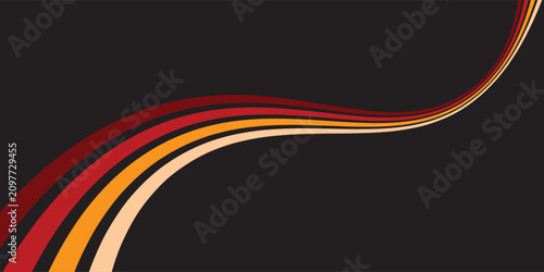 Vintage Striped Backgrounds, Posters, Banner Samples, Retro Colors from the 1970s 1900s, 70s, 80s, 90s. retro vintage 70s style stripes background poster lines. eps 10
