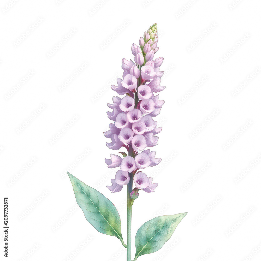 Fototapeta premium Beautiful purple Veronica flower isolated on black background