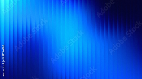 Cuadro en lienzo Abstract blue light background with vertical glowing lines and shapes