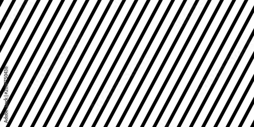 Fotografía Repeated black diagonal lines on white background