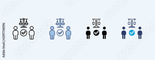 Bild auf Leinwand Human Rights Multiple Icon Set Illustration Vector