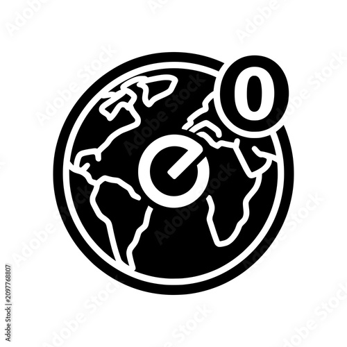 Cuadro en lienzo Net Zero icon symbolizing greenhouse gas reduction and climate neutrality goals