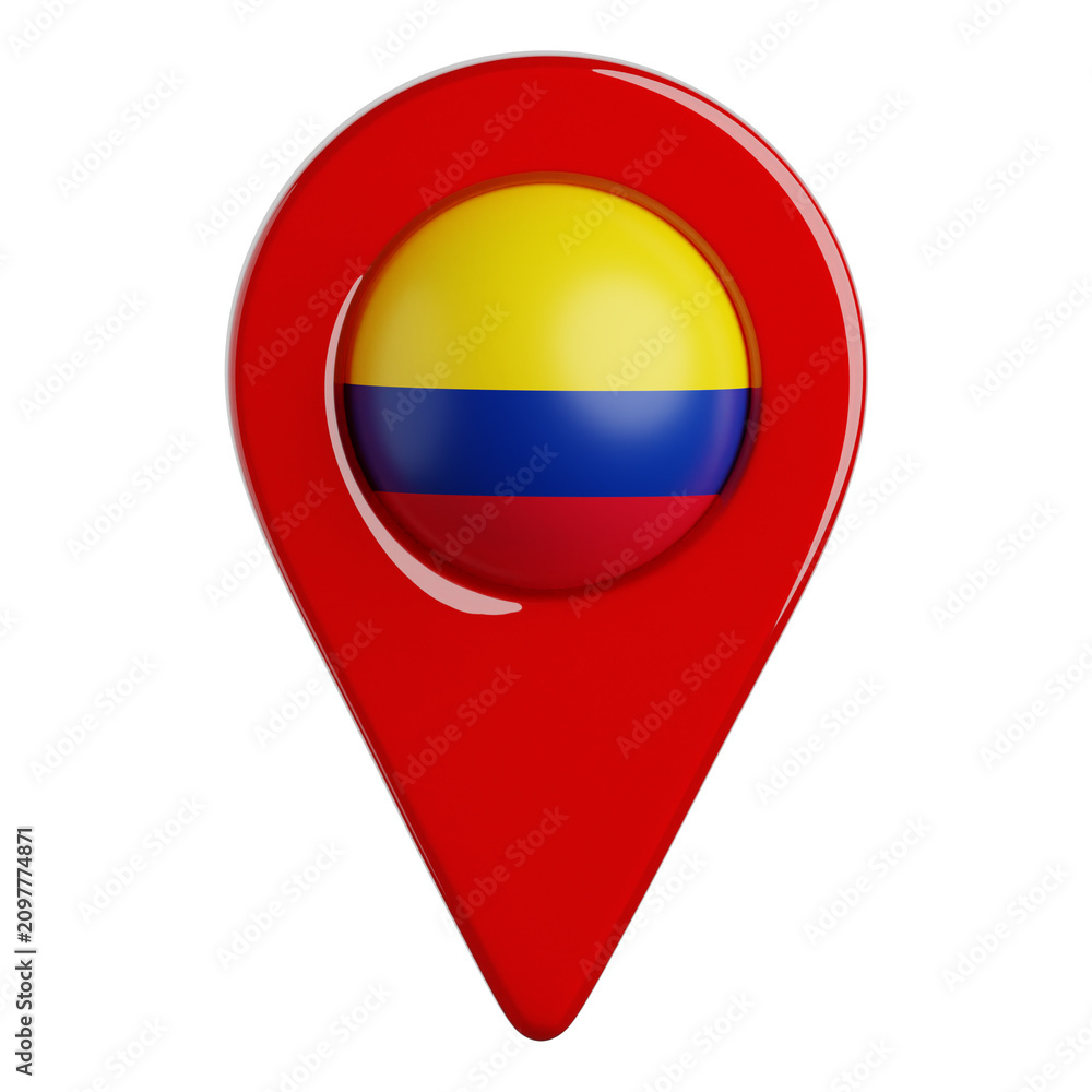 Fototapeta premium Location Pin Colombia