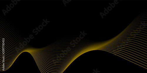 Black abstract old backround with yellow curve line for backdrop card line yellow good
