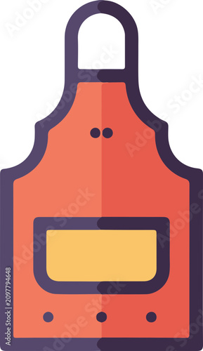 Minimalist Apron flat design icon vector