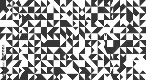 Abstract Geometric Pattern With Monochromatic Triangles
