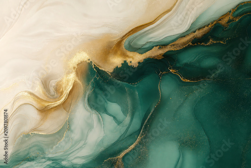 Luxury Golden Fluid Abstract Texture Background with Elegant Organic Shapes and Soft Gradient Design