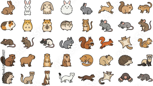 Photos Collection of various cartoon animals.