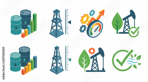 Tableau sur toile Oil Rig Drilling Energy Production.