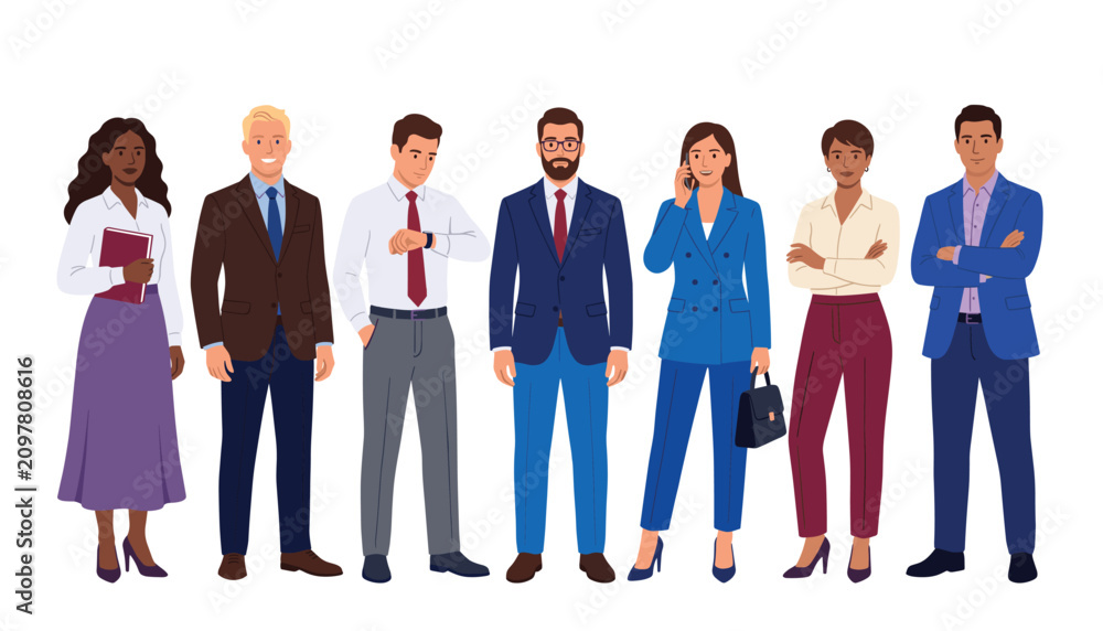 Obraz premium Business people transparent vector set. with professional corporate team characters, diverse office employee avatars, smart formal suit managers, and active workplace community elements.