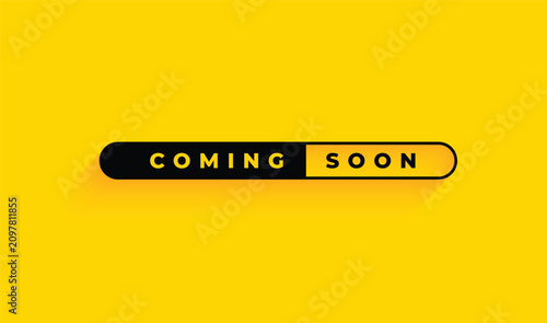 Coming Soon Web Page Announcement Yellow Background