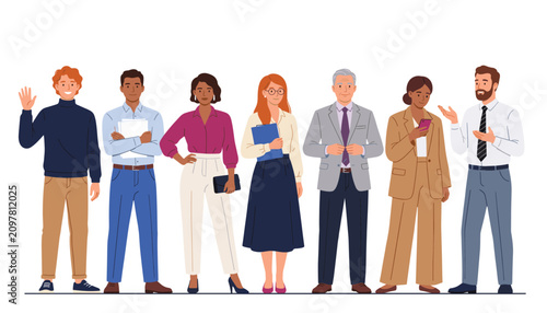 Obraz na płótnie Business people transparent vector set
