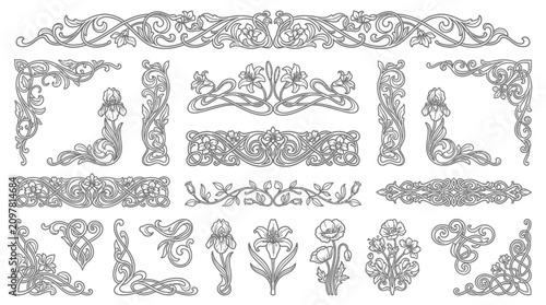 ornate decorative borders and frames.
