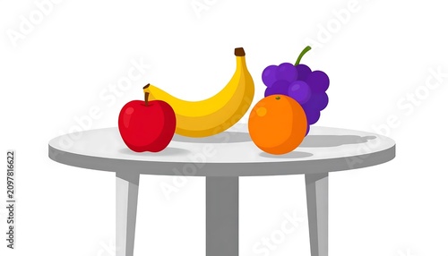 Colorful fruits arranged on a pedestal bowl.