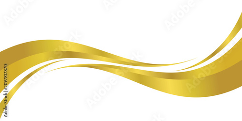 Fotografie Elegant flowing golden swooshes