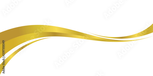 Fotografía Elegant flowing golden swooshes