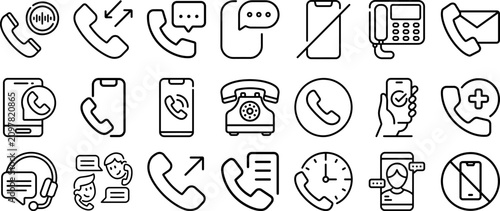 Photos Phone call, telephone, caller Premium and Professional Icon Collection, Editable