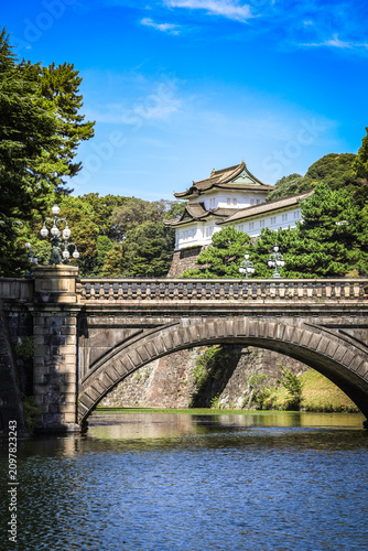 Photos Nijubashi Bridge and Fushimi-yagura Gatehouse at the Imperial Palace, Tokyo, Jap