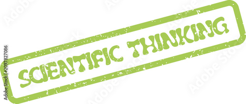 Tableau sur toile An authentic green stamp impression displaying the important phrase scientific t