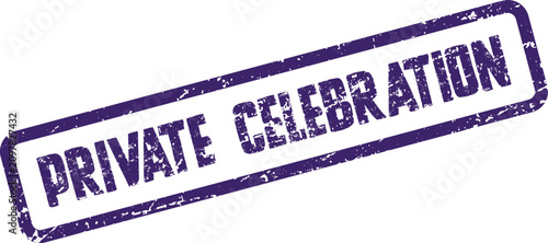 Canvas-taulu An authentic purple grunge rubber stamp impression highlighting a private celebr