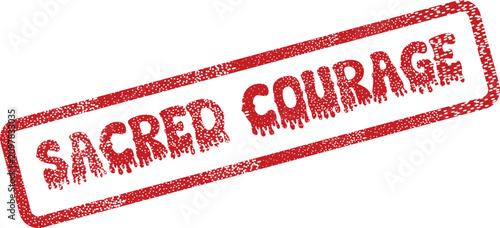 Bilde på lerret An impactful red grunge rubber stamp impression conveys the powerful message of